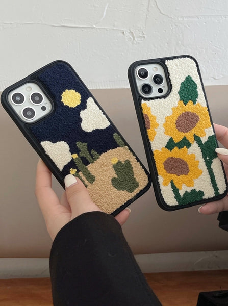 Desert Embroidered iPhone Case