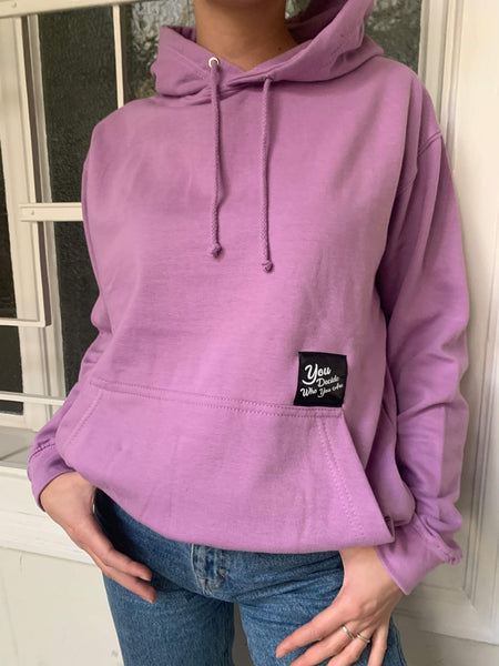 You Decide Who You Are classy hoodie (lilac) - You Decide Who You Are