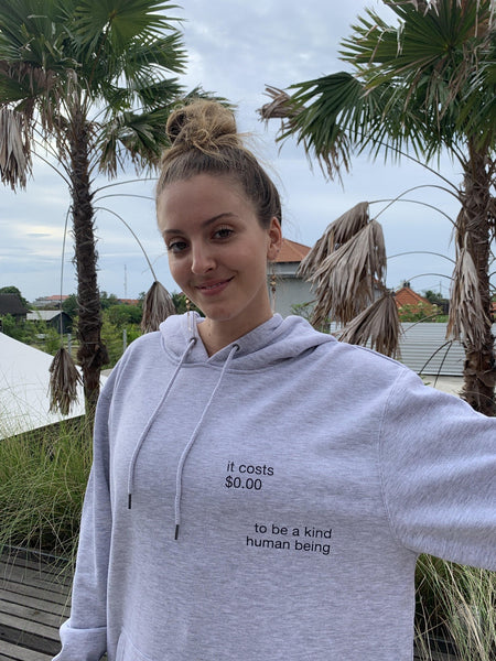 It costs $0.00 to be a kind human being Hoodie - You Decide Who You Are