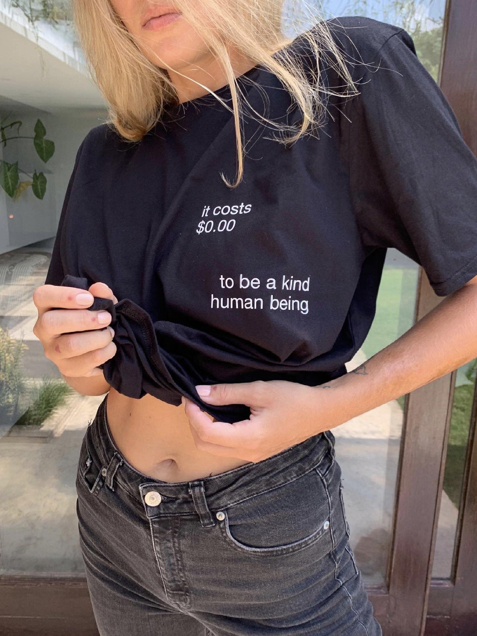It costs $0.00 to be a kind human being T-Shirt - You Decide Who You Are