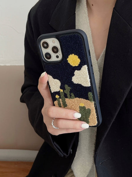 Desert Embroidered iPhone Case