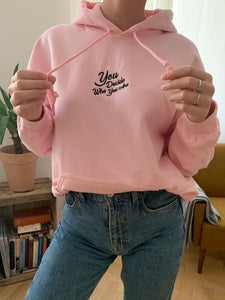 You Decide Who You Are embroidered hoodie (pink) - YDWYA – You Decide Who You Are